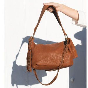 Joplin Foldover Bag in Cognac